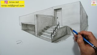 İki Noktalı Perspektif Çizim Tekniği. How to Draw Two Points Perspective