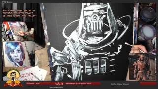 Fallout 4 - Cage Armor Time-Lapse Painting