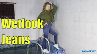 Wetlook Jeans | Wetlook Sweater | Wetlook Girl In Pool