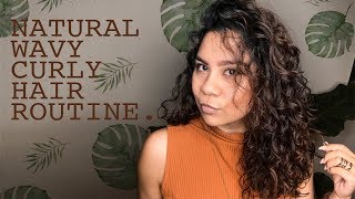 My Natural Wavy Curly Hair Routine | Type 2 Hair | Low Maintenance