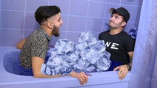 FREEZING ICE BATH CHALLENGE!