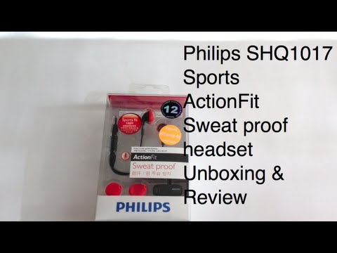 Philips ActionFit SHQ1017 Sports In-Ear Sweat Proof earphones - Unboxing and Review
