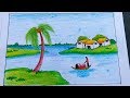 Cách vẽ tranh phong cảnh quê hương | How to draw landscape my countryside .