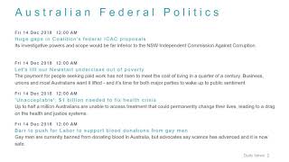 Political News Headlines for 14 Dec 2018 - 8 AM Edition