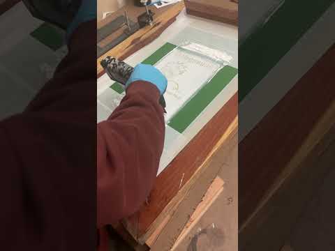 Screen printing skateboards for Dawgpound fan club #pizzaskateboards #skatebaording #screenprinting
