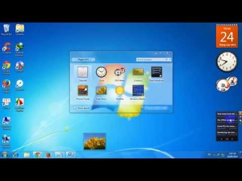 Trang trí desktop cho máy tính hệ điều hành windows 7 không cần phần mềm