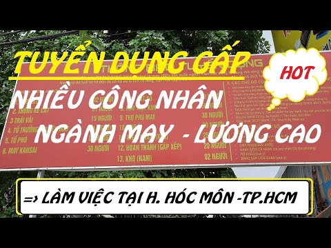 TUYỂN DỤNG CÔNG NHÂN NGÀNH MAY MẶC LƯƠNG CAO | LÀM VIỆC H. HÓC MÔN TP.HCM | @VIỆC LÀM CNC