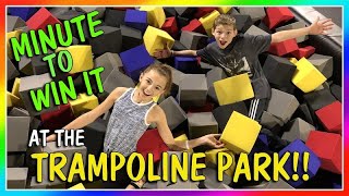 MINUTE TO WIN IT AT THE TRAMPOLINE PARK | We Are The Davises