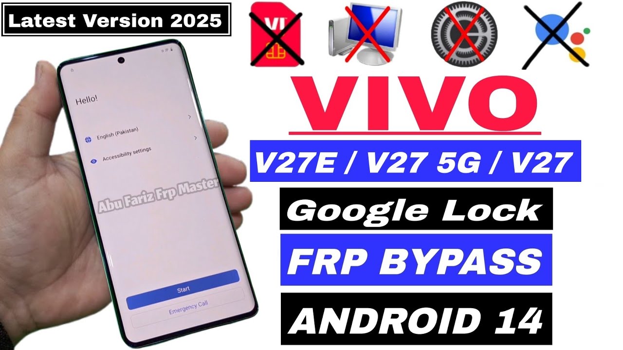 VIVO V27E FRP Bypass Android 14 | Setting Not Open 2025 VIVO V27E FRP Bypass Android 14 | Setting Not Open 2025