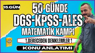 KPSS-DGS-ALES Matematik | 1.Dereceden Denklemler 1 | 50 Günde KPSS-DGS-ALES Mate