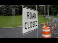 Raw: Route 233 near Hamilton College in Clinton closed due to flooding