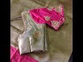 gold jhumka design blouses