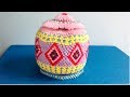 How to make a tea pot by 3d origami paper - hướng dẫn làm bình trà bằng giấy xếp origami 3d