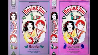 Rosie & Jim - Butterflies (VC 1221) / Small Animals (VC 1252) 1991-92 UK VHS