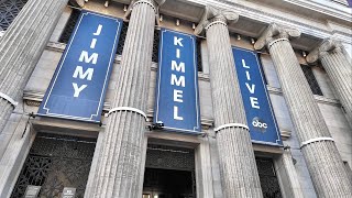 The Return Of Jimmy Kimmel To Hollywood Blvd - First Day Back After His Suspension Roosevelt Hotel
