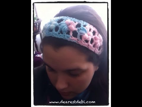 crocheted floral headband 183 how to stitch a knit or crochet puff flower stitch headband crocheted floral headband 183 how to stitch a knit or crochet puff flower stitch headband