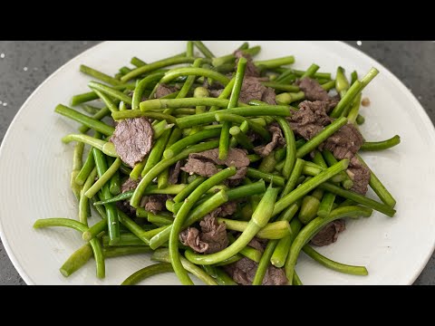 🇺🇸NGỒNG TỎI XÀO THỊT BÒ GIÒN NGỌT NGON ! 😋😋😋