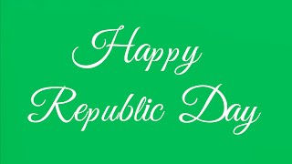 Green Screen Happy Republic Day Text Animation | 4K | Global Kreators