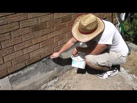 Concrete Foundation Repair Parging DIY - YouTube