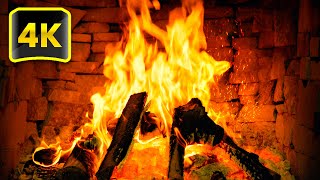 🔥 4K fireplace (3 HOURS) Cozy fireplace sound for the room. Relaxing fireplace with burning logs