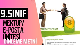 Mektup E-Posta Ünitesi Dinleme Metni 9. Sınıf Ödev Yayınları Türkçe