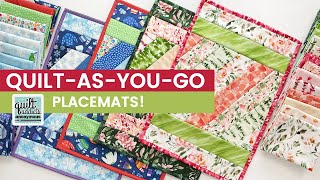 Quilt-As-You-Go Placemats Fast & Simple Project That Makes Great Gifts ...