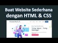 Tutorial Membuat Website Sederhana dengan HTML dan CSS. Lengkap dan Mudah bagi Pemula