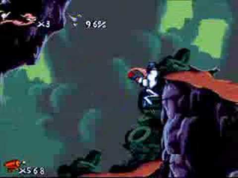 Earthworm Jim (SNES) Stage 1 - New Junk City