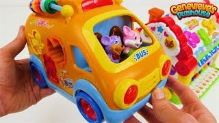 School Bus Learning Toy For Toddlers With Toy House!