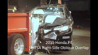 2015-2019 Honda Fit NHTSA Oblique Overlap Crash Test (Right Side)