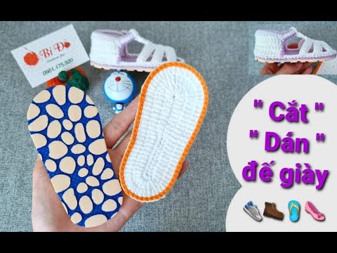 Bài 201: Hướng dẫn ✂️CẮT DÁN đế giày cho bé tập đi Bí Đỏ Handmade Shop