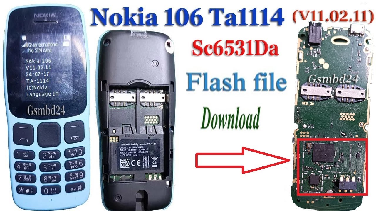 Nokia 106-TA-1114 Sc6531Da V11.02.11) New Flash File Nokia 106-TA-1114 Sc6531Da V11.02.11) New Flash File