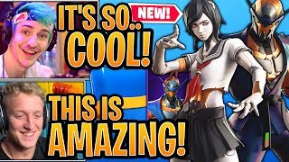 Streamers React to *NEW* Tsuki & Copper Wasp Skins and Stinger Wrap! - Fortnite Moments