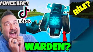 MİNECRAFT VİRAL TİKTOK  HİLELERİNİ DENİYORUZ ! WARDEN SU ALTINDA HİLE Mİ? | MINE