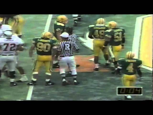 Oregon DE Romeo Bandison sacks WSU QB Drew Bledsoe 9-07-1991