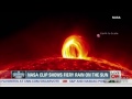Eruption rains fire on the sun