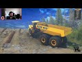 SpinTires MudRunner: BIG Dump Truck vs GIANT DUMP TRUCK!!