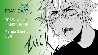 Drawing a manga page in Manga Studio 5 EX | Time lapse