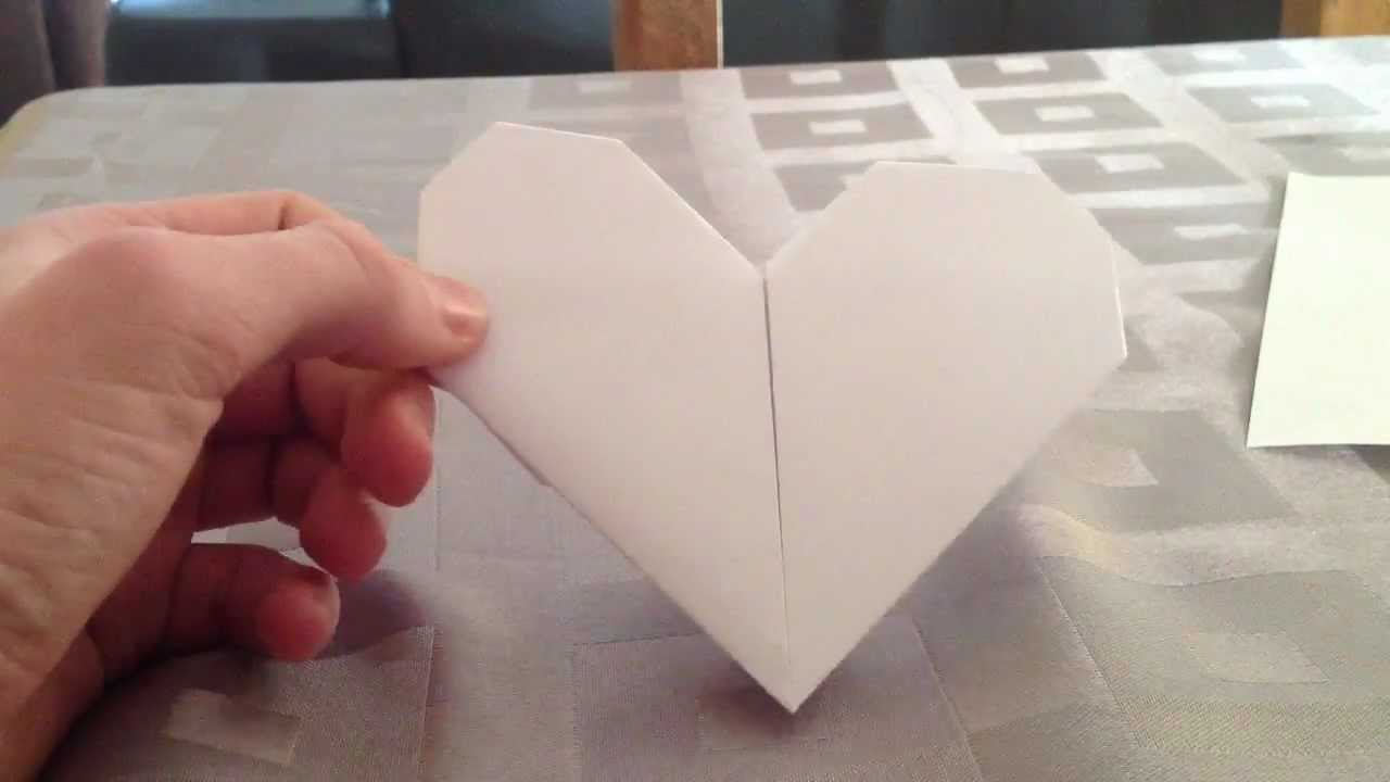 Faire un coeur en origami Coeur en papier YouTube