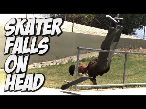 SKATER FALLS ON HEAD !!! - A DAY WITH NKA -