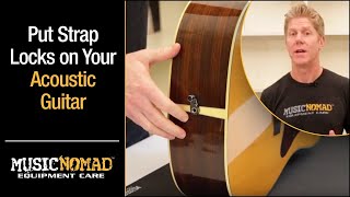 How to put straps locks on your Acoustic Guitar without permanently modifying it with Acousti-Lok