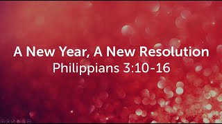 A New Year, A New Resolution