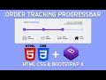 Order Tracking Progressbar with Icons - HTML CSS & Bootstrap 4