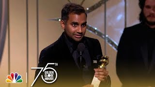 Aziz Ansari Wins Best Actor in a TV Series, Comedy at the 2018 Golden Globes