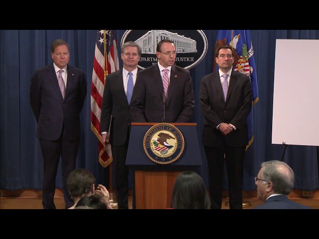 Watch Deputy Attorney General Rosenstein Announces Charges Against Chinese Hackers on YouTube.