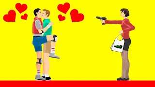 Видео ВЫ ЧТО ТАМ ДЕЛАЕТЕ? БЕЗУМНАЯ БАБА МАНЬЯК НАПАЛА С ПИСТОЛЕТОМ! ПРОШЕЛ УГАРНЫЙ УРОВЕНЬ В HAPPY WHEELS от OVER SHOW, Овер, Великобритания