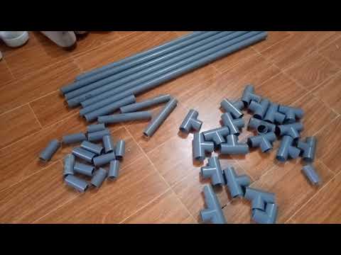 Shoe shelves with plastic tubes pvc-CÁCH LÀM KỆ ĐỂ GIÀY DÉP BẰNG ỐNG NHỰA PVC