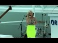 Natasha Bedingfield sings at the naming of the Royal Princess cruise ship
