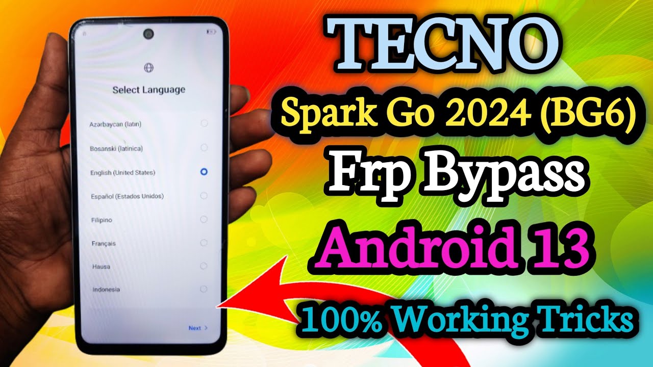 Tecno BG6 Frp Bypass Android 13 / Tecno spark go 2024 Tecno BG6 Frp Bypass Android 13 / Tecno spark go 2024