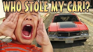 STEALING KIDS CAR WHILE INVISIBLE! (GTA 5 Funny Trolling)